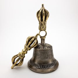 Bell & Dorje | Nine-pronged | Brass-plated
